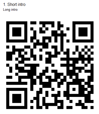 Special QR Codes - Lists - QR Codes