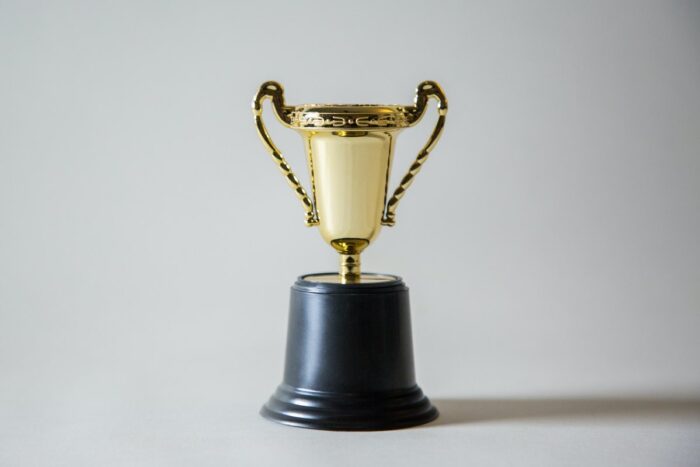 A chalice trophy used as a scavenger hunt prize.