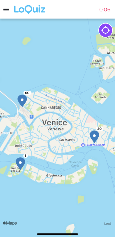 Venice with Loquiz and Apple Maps