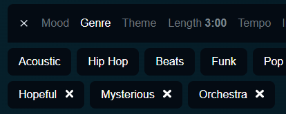 Different genre for Soundraw