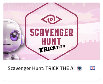 The game Template "Scavenger Hunt: Trick the AI"