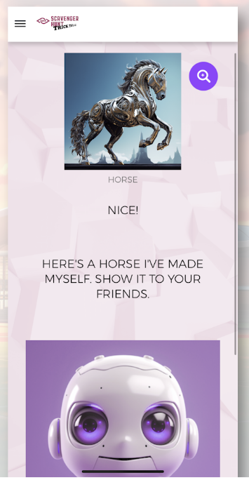 A screenshot showing a horse generated by AI