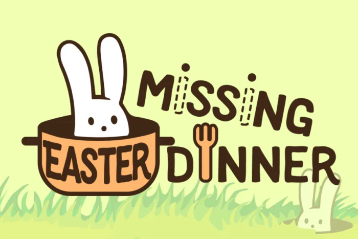 The logo of the Missing Easter Dinner game.