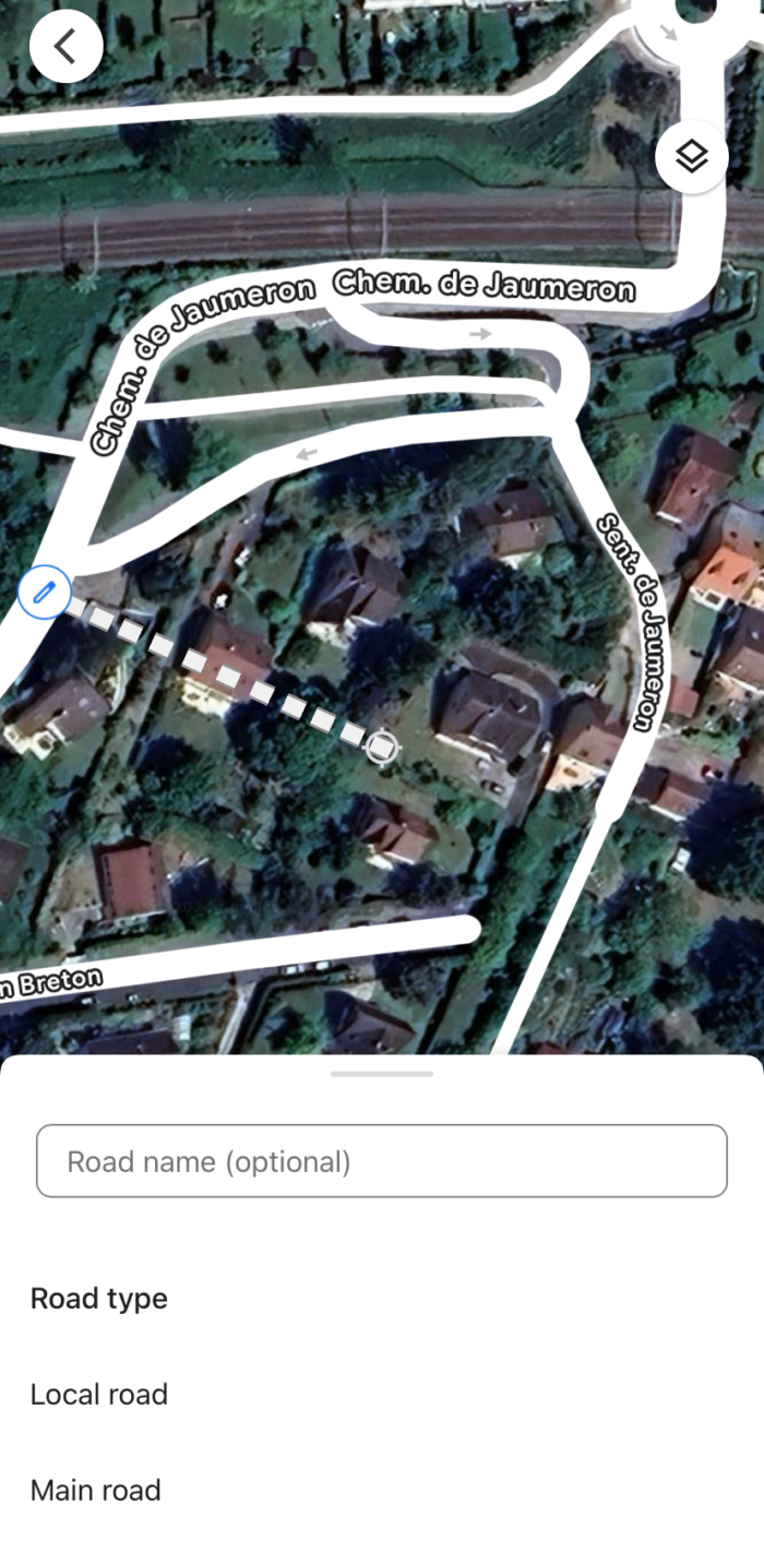 Google maps: Modifying the roads 