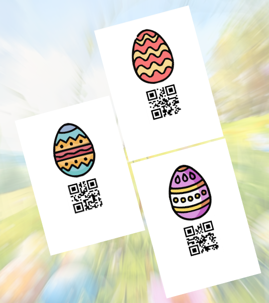 QR code with eggs that you can hide