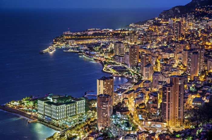 Monaco by night, another great city to create a walking tour