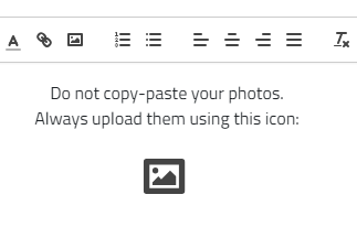Upload button in task editing
