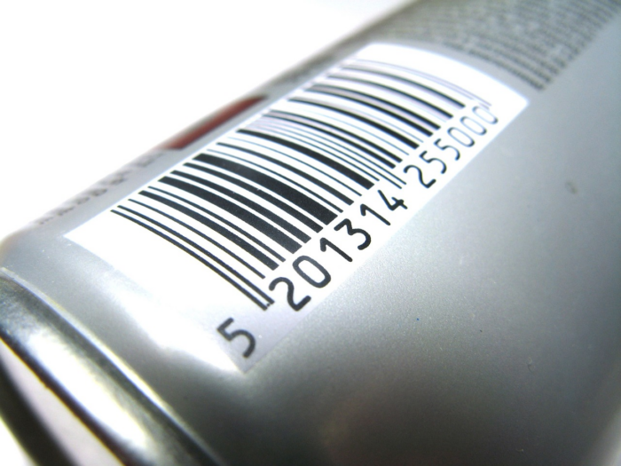 Barcode on a can