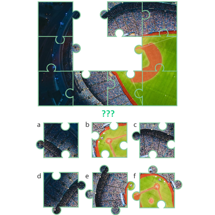 Which piece fits? A tricky visual puzzle