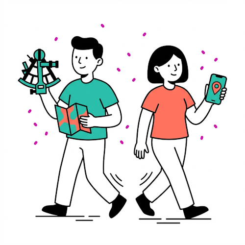 Another couple doing a mobile phone tour