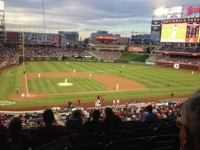 A MLB baseball ballpark